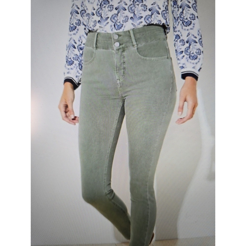 LOFT Womens Size 14 High Waist Skinny Jeans Soft Green Spring Summer Denim NEW
